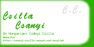 csilla csanyi business card